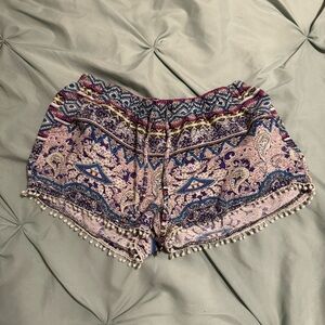No Boundaries High Waist Paisley Shorts - Multicolor
